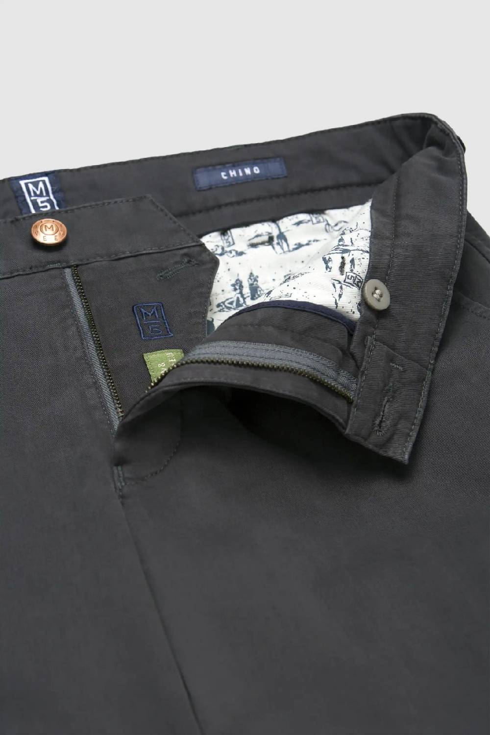 Meyer Pantalone regular fit grigio antracite cotone bio stretch m5 by meyer Soddisfazione Garantita
