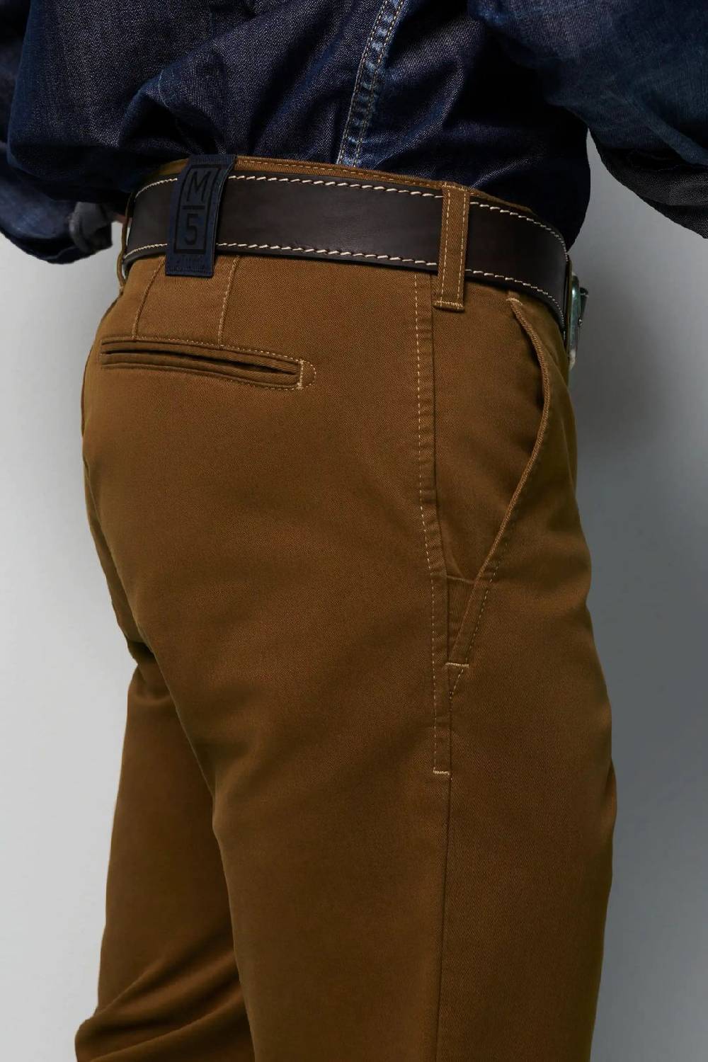 Meyer Pantalone regular fit caramello cotone bio stretch m5 by meyer Qualità Garantita