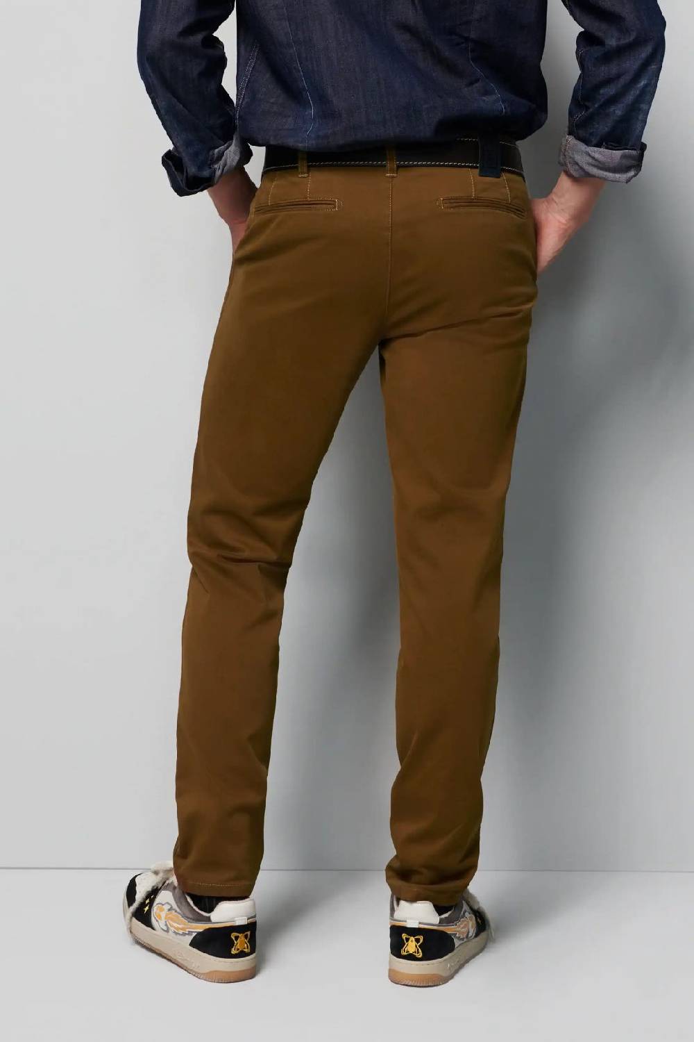 Meyer Pantalone regular fit caramello cotone bio stretch m5 by meyer Qualità Garantita