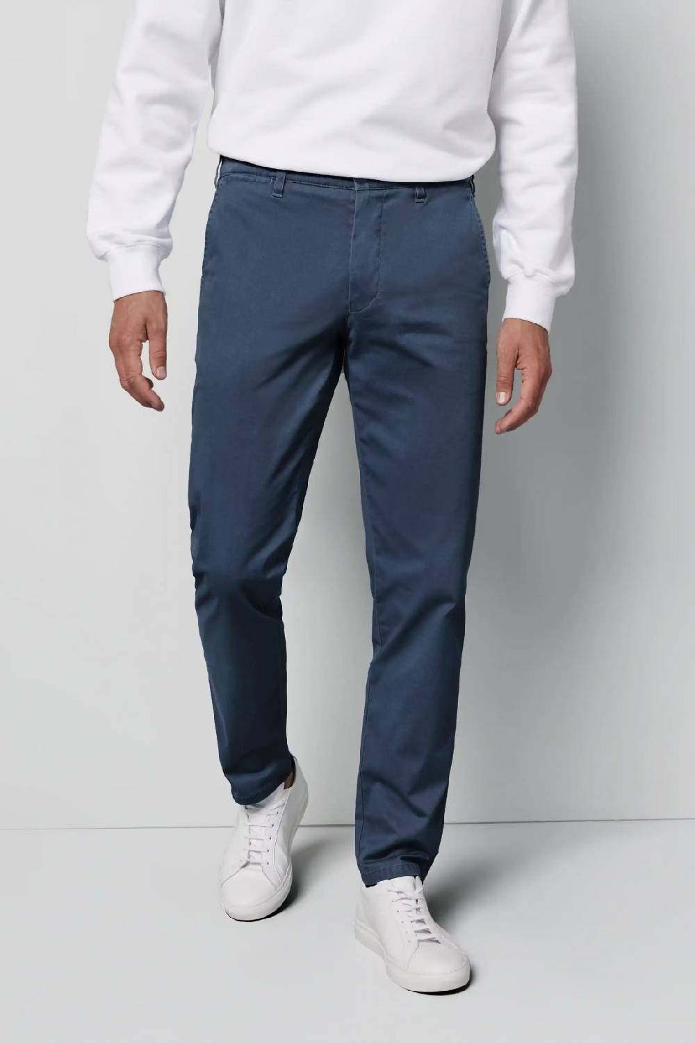 Meyer Pantalone regular fit blu marine cotone bio stretch m5 by meyer