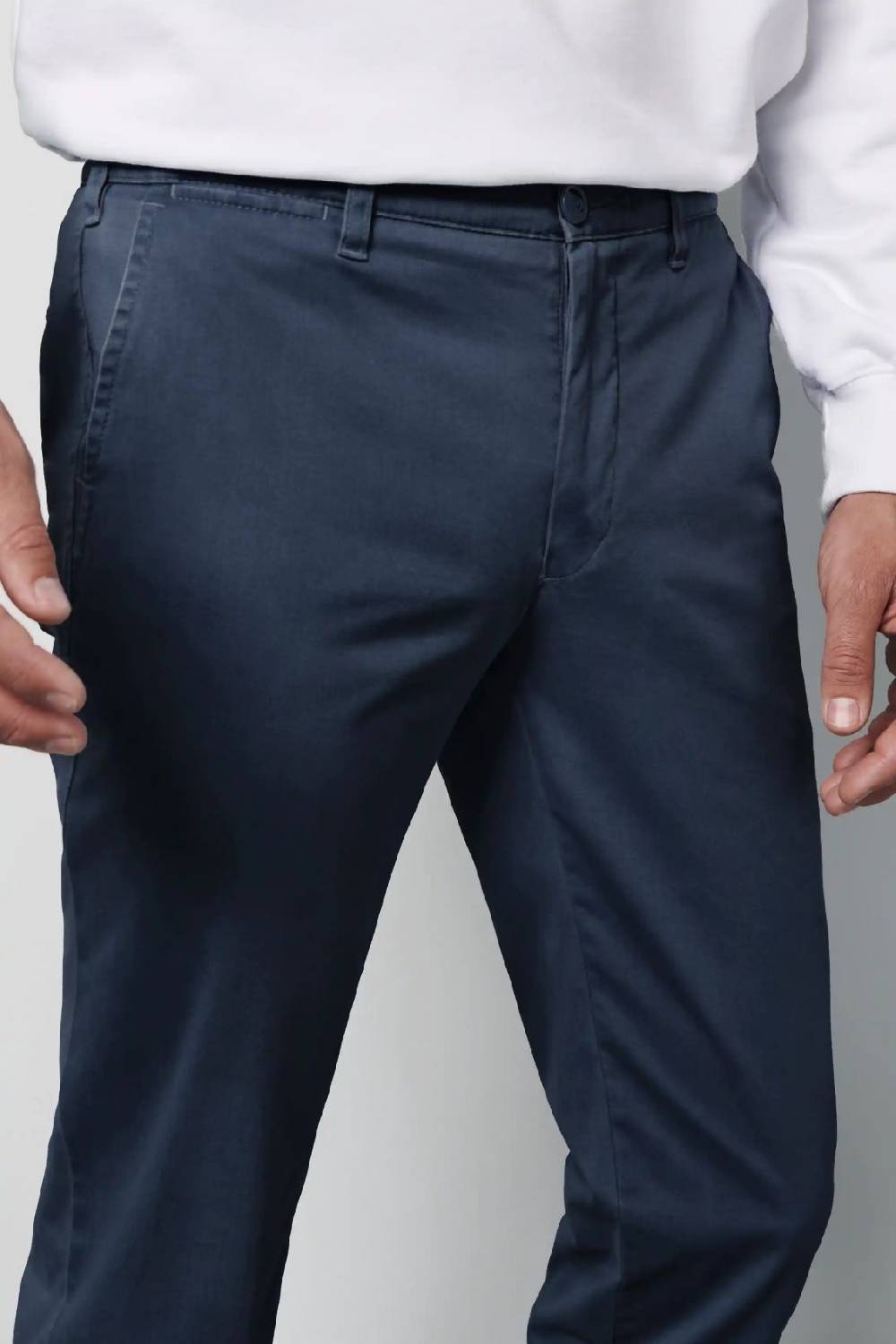 Meyer Pantalone regular fit blu marine cotone bio stretch m5 by meyer Negozi Online