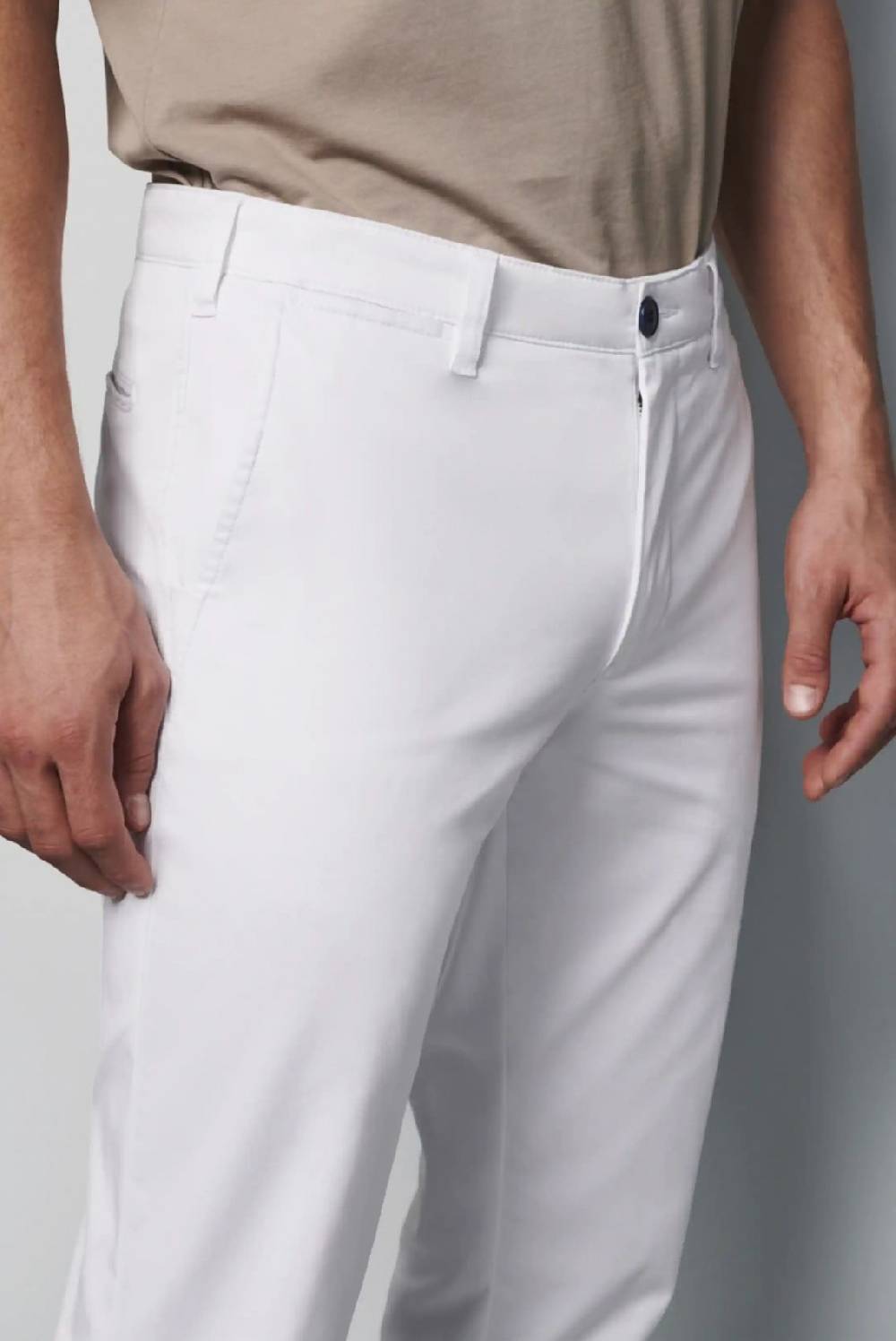 Meyer Pantalone regular fit bianco cotone bio stretch m5 by meyer Acquista Ora