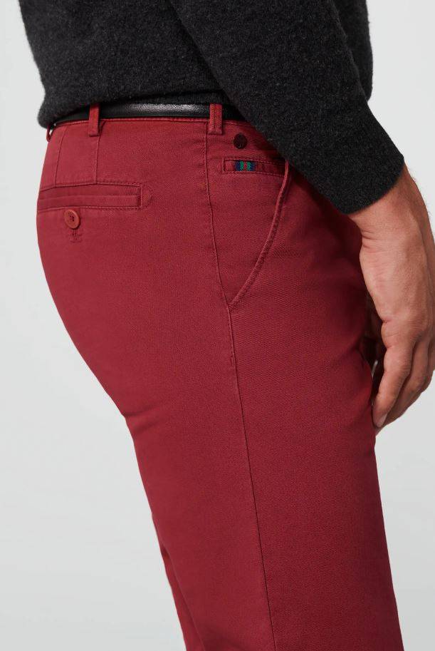 Meyer Pantalone rosso meyer in cotone stretch drop quattro comfort fit Fino al 55% di sconto