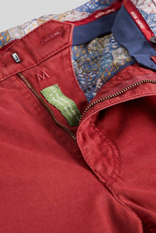 Meyer Pantalone rosso meyer in cotone stretch drop quattro comfort fit Fino al 55% di sconto