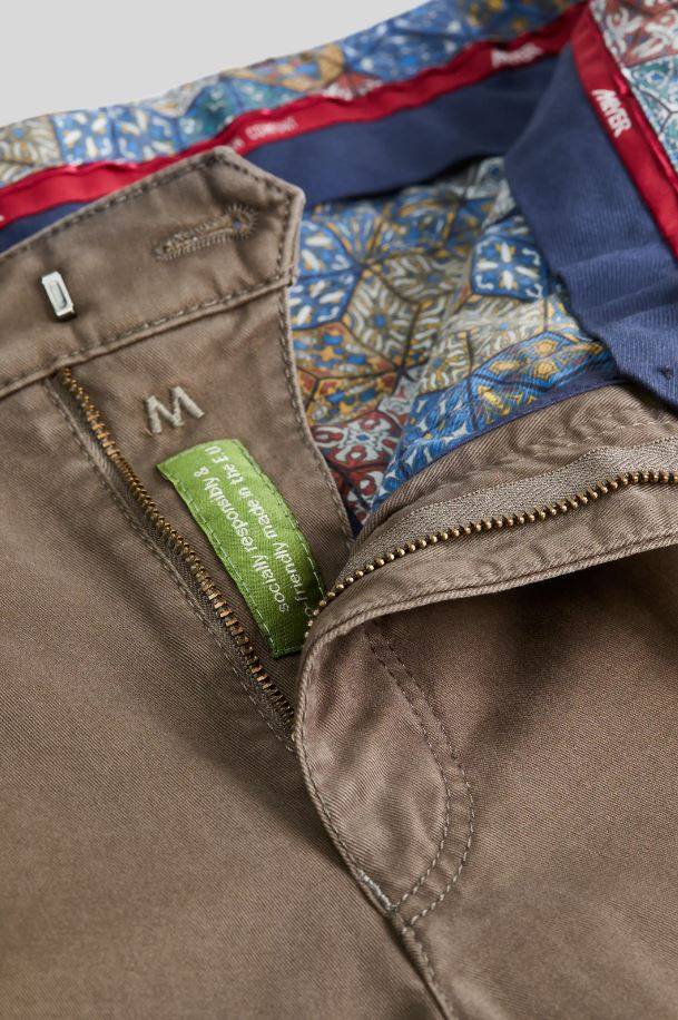 Meyer Pantalone color pietra meyer in cotone stretch drop quattro comfort fit Promozione Limitata