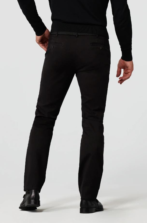 Meyer Pantalone nero meyer in cotone stretch drop quattro comfort fit Fino Al -60%