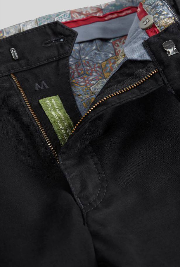 Meyer Pantalone nero meyer in cotone stretch drop quattro comfort fit Fino Al -60%