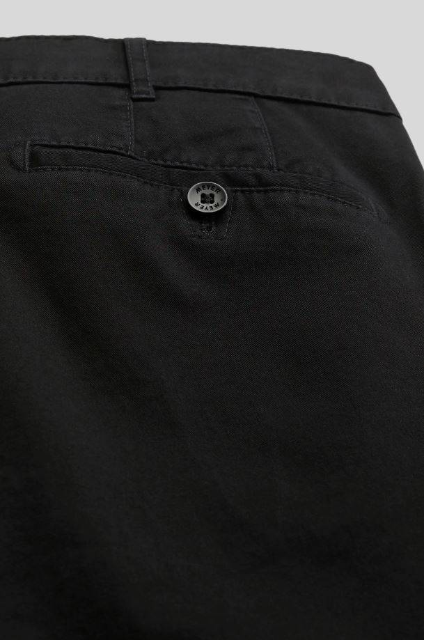 Meyer Pantalone nero meyer in cotone stretch drop quattro comfort fit Fino Al -60%