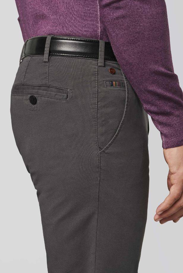 Meyer Pantalone grigio antracite meyer in cotone stretch drop quattro comfort fit Shopping Online