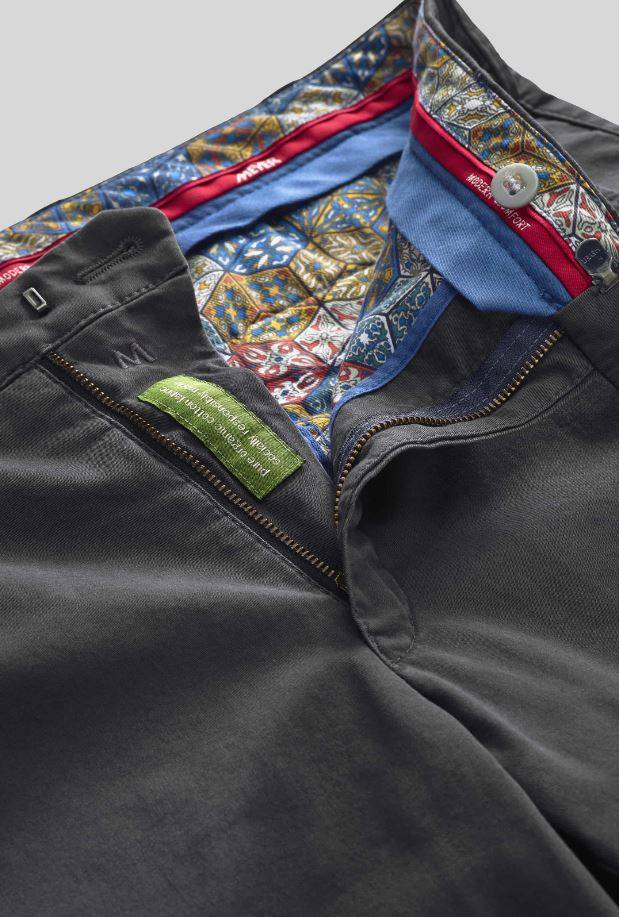 Meyer Pantalone grigio antracite meyer in cotone stretch drop quattro comfort fit Shopping Online