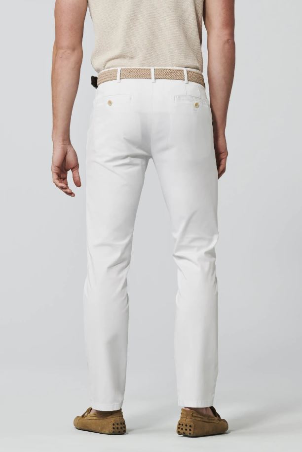 Meyer Pantalone bianco meyer in cotone stretch drop quattro comfort fit Prezzo Ridotto