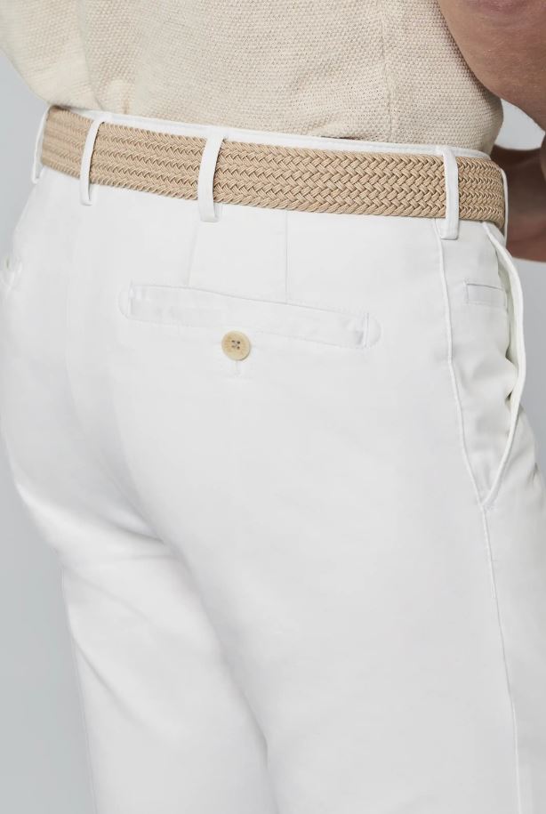 Meyer Pantalone bianco meyer in cotone stretch drop quattro comfort fit Prezzo Ridotto