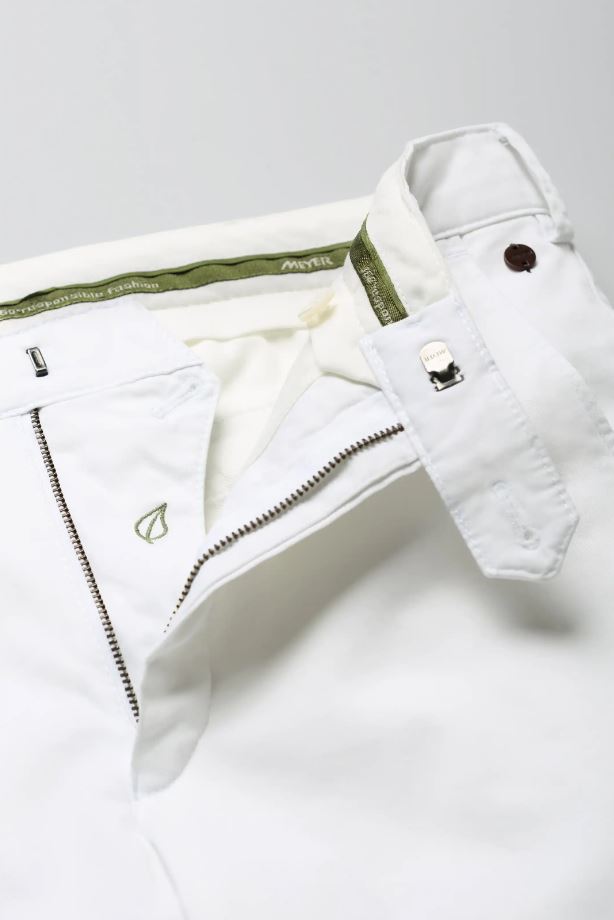 Meyer Pantalone bianco meyer in cotone stretch drop quattro comfort fit Prezzo Ridotto
