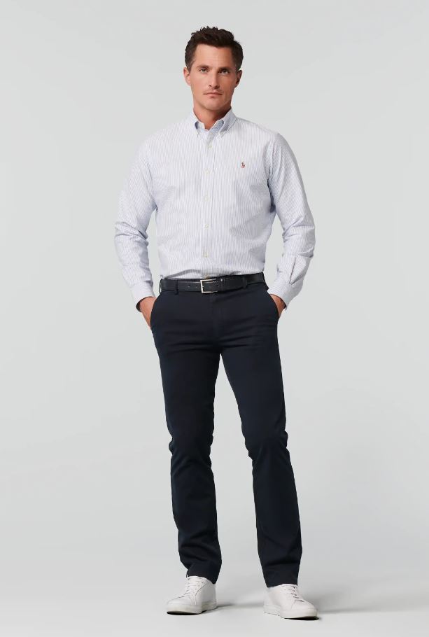Meyer Pantalone blu meyer in cotone stretch drop quattro comfort fit Convenienza