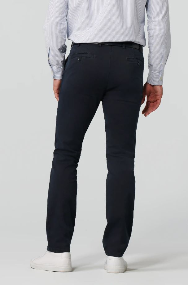 Meyer Pantalone blu meyer in cotone stretch drop quattro comfort fit Convenienza