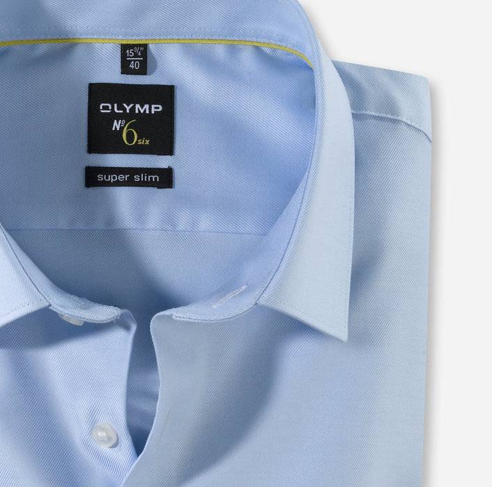 Olymp Camicia celeste super slim fit olymp cotone twill stretch Offerta