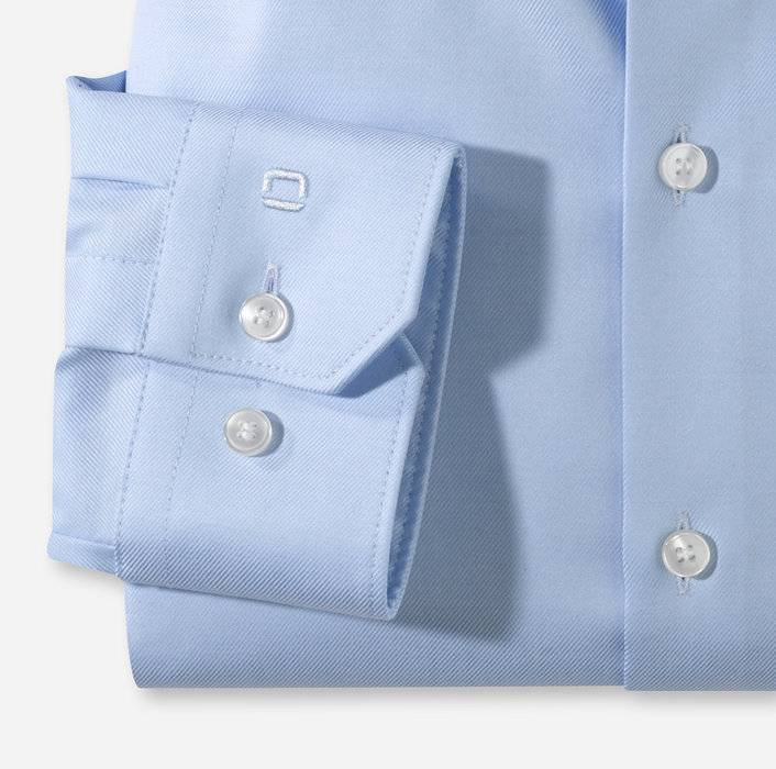 Olymp Camicia celeste super slim fit olymp cotone twill stretch Offerta