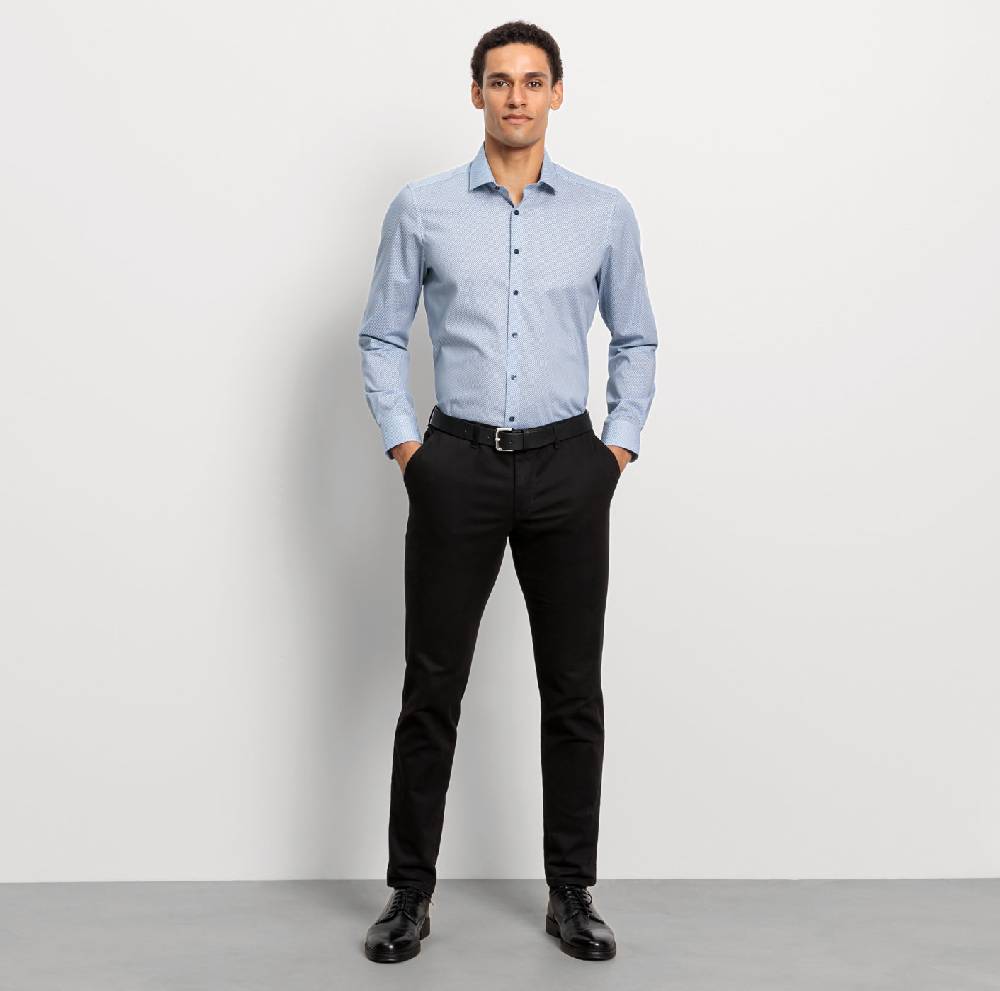 Olymp Camicia olymp level five slim fit olymp cotone stretch stampato Sconti questo mese