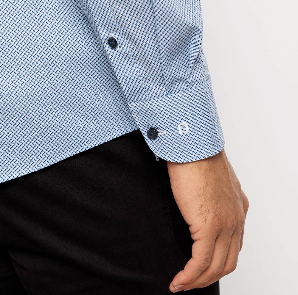 Olymp Camicia olymp level five slim fit olymp cotone stretch stampato Sconti questo mese