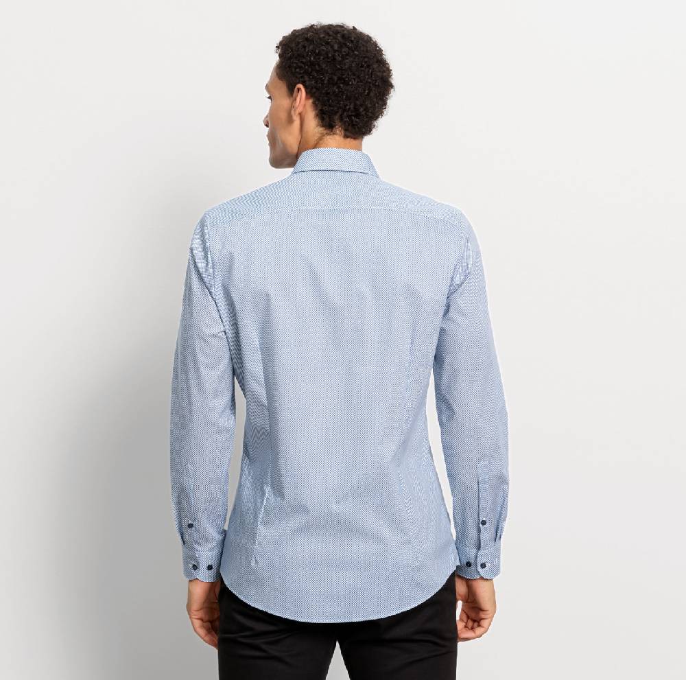 Olymp Camicia olymp level five slim fit olymp cotone stretch stampato Sconti questo mese