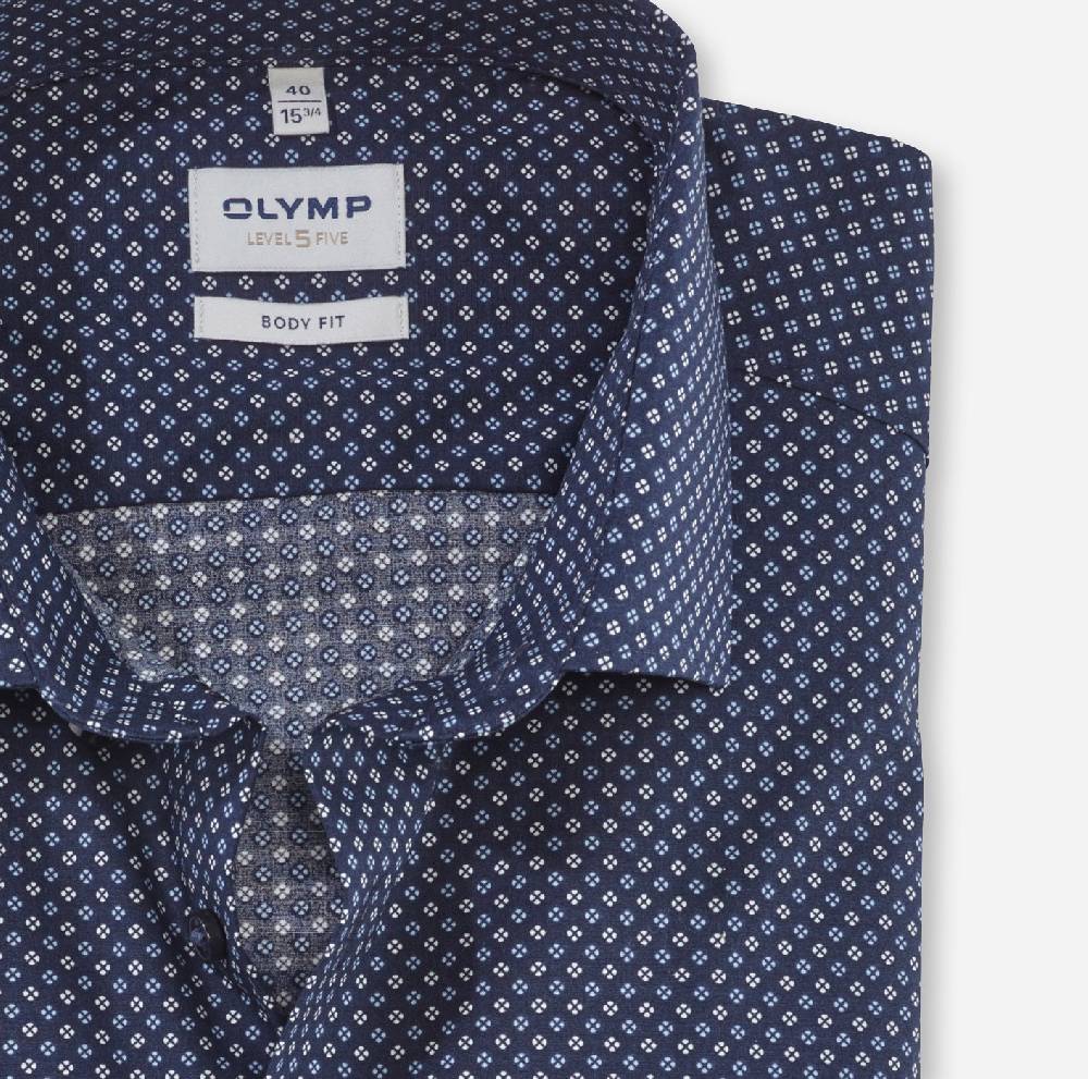 Olymp Camicia slim fit olymp cotone stretch stampato In Vendita