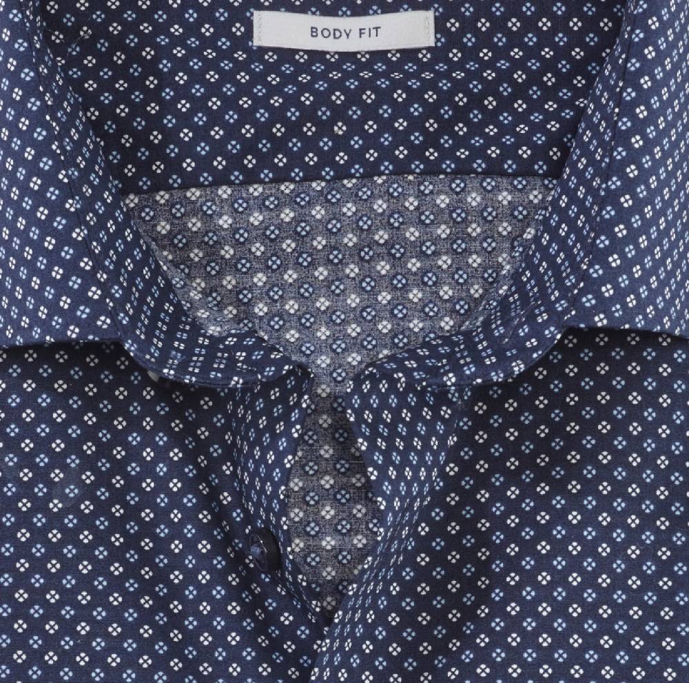 Olymp Camicia slim fit olymp cotone stretch stampato In Vendita