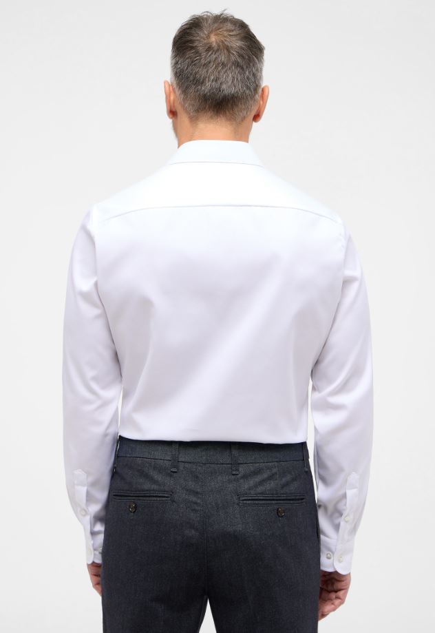 Eterna Camicia bianca eterna slim fit collo francese cotone cover I Più Venduti