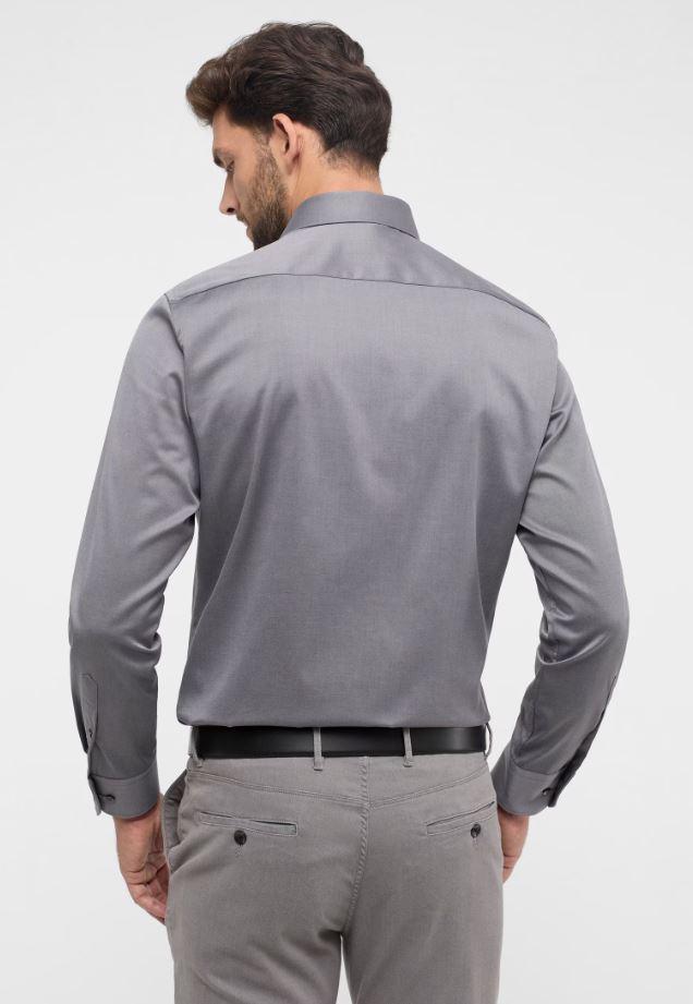 Eterna Camicia grigia eterna modern fit collo classico italiano In Saldo