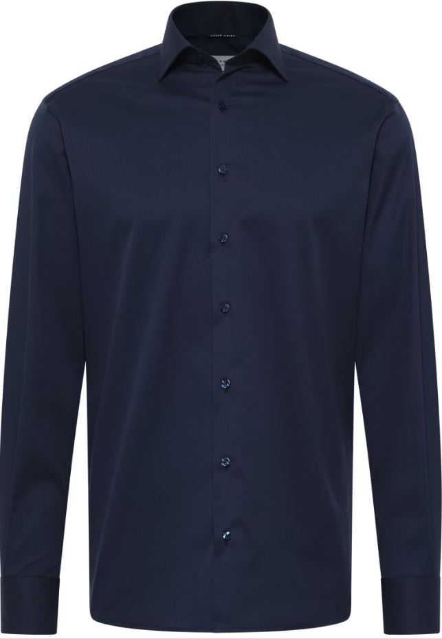 Eterna Camicia blu eterna modern fit collo classico italiano Nuova