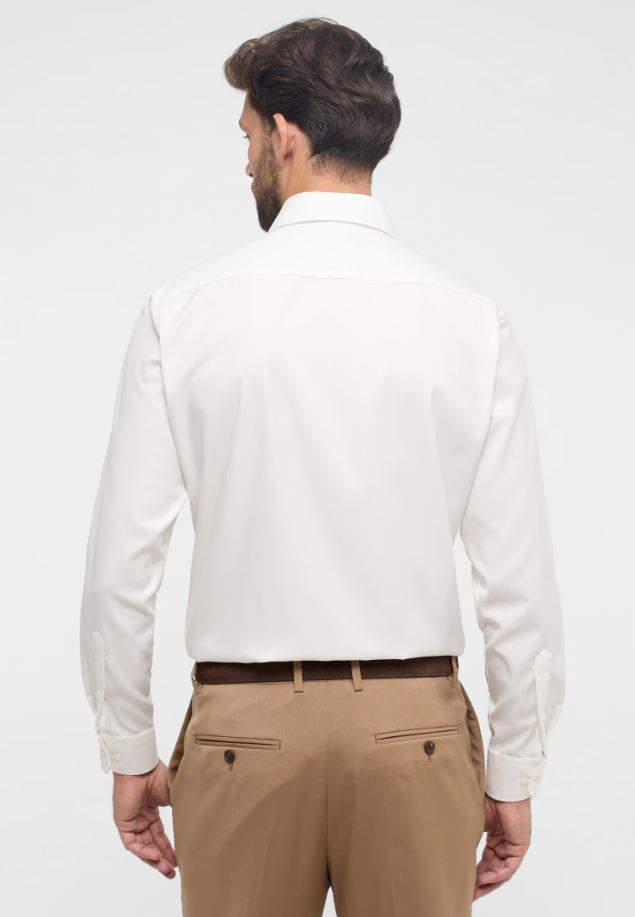 Eterna Camicia beige eterna modern fit collo classico italiano 2025