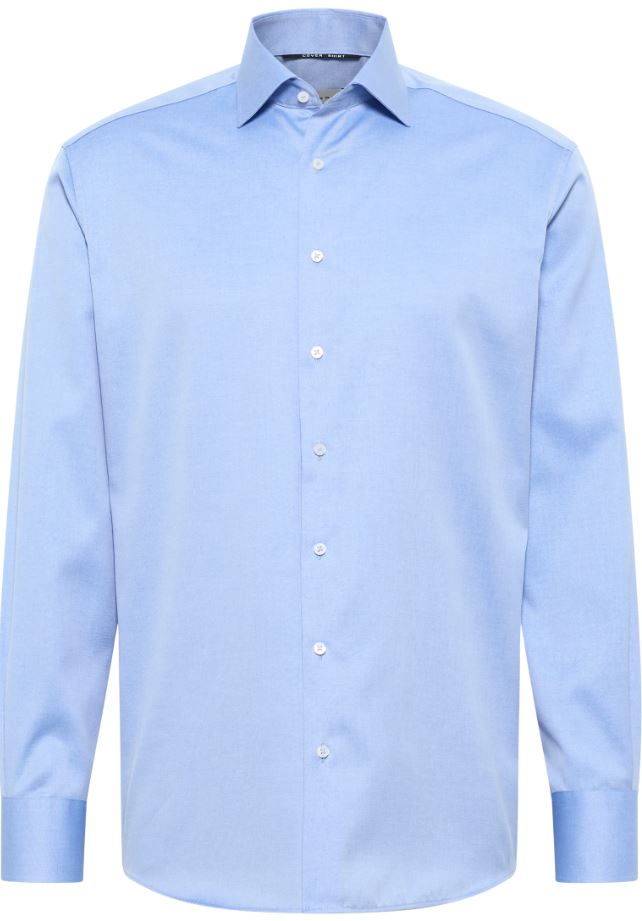 Eterna Camicia azzurra eterna modern fit collo classico italiano Italy