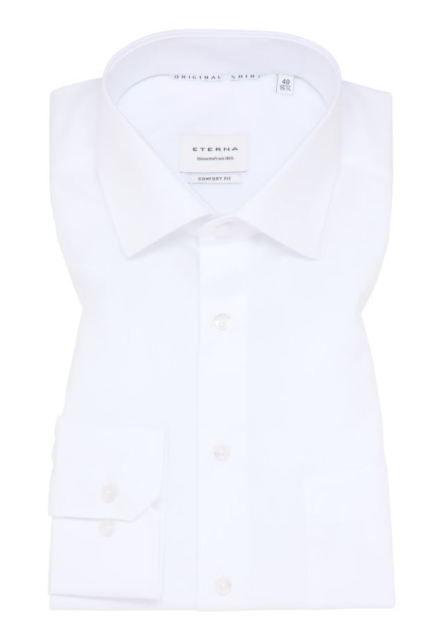 Eterna Camicia bianca eterna comfort fit in popeline no stiro Nuovo