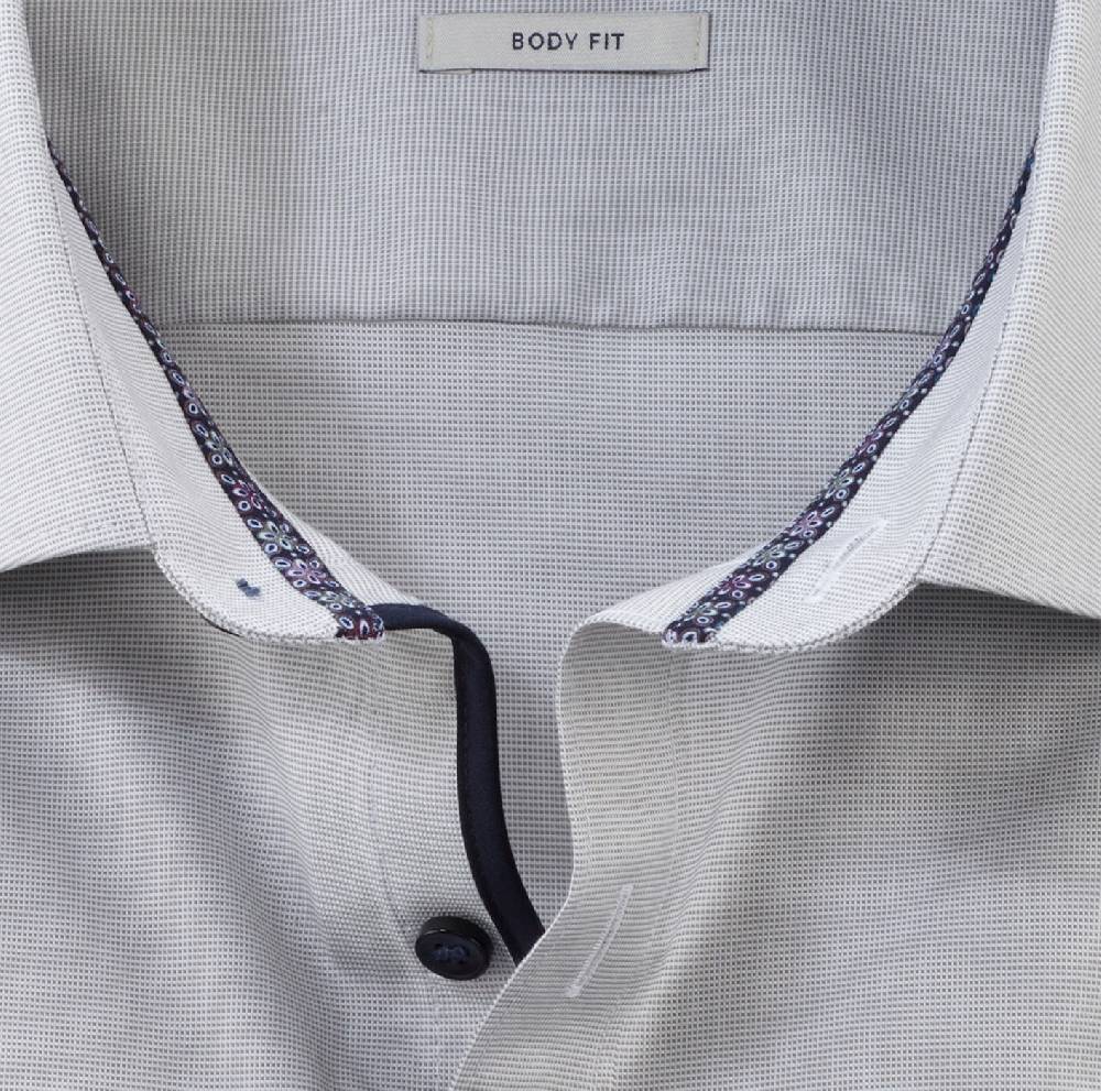 Olymp Camicia olymp level five grigio mastice slim fit cotone stretch Vendita