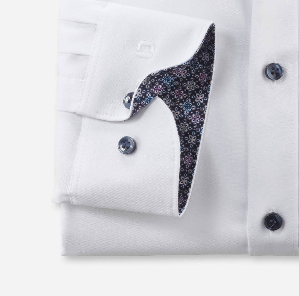 Olymp Camicia olymp level five bianca slim fit cotone stretch Spedizione Gratuita