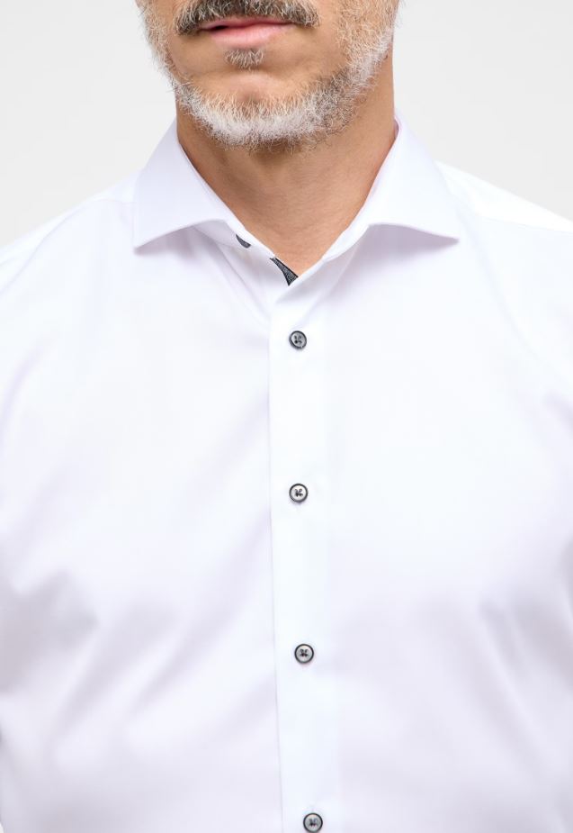 Eterna Camicia eterna slim fit bianca in cotone cover Soddisfazione Garantita