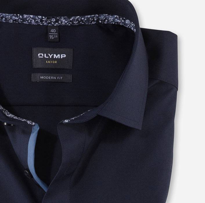 Olymp Camicia olymp blu scuro modern fit con taschino Promozione Limitata