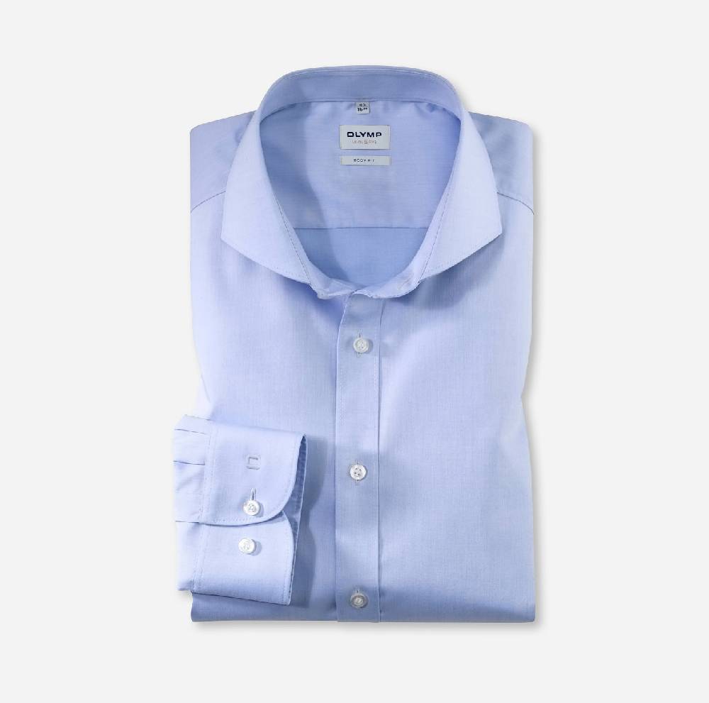 Olymp Camicia olymp celeste slim fit cotone twill stretch facile stiro