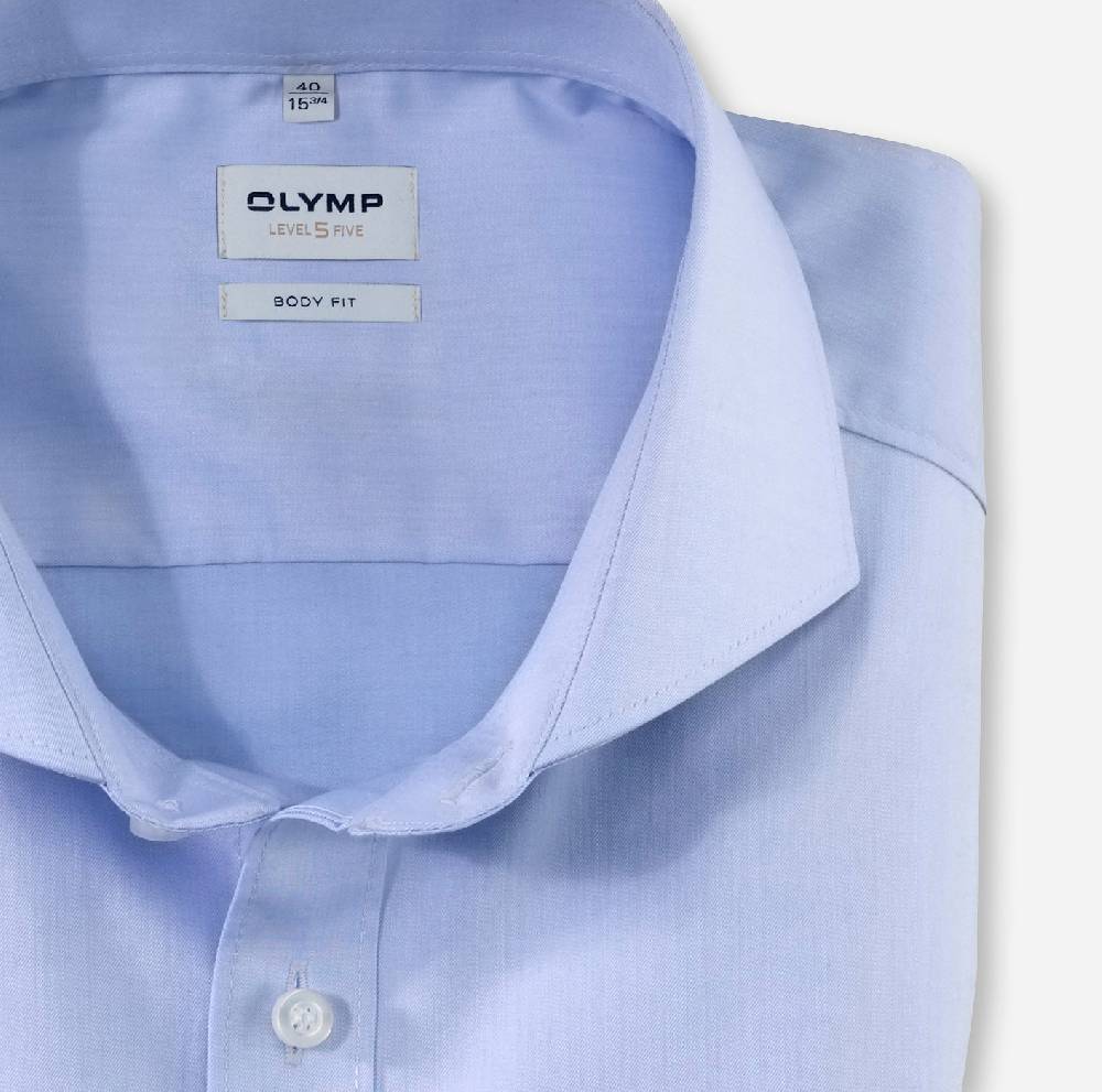 Olymp Camicia olymp celeste slim fit cotone twill stretch facile stiro Affare Del Giorno