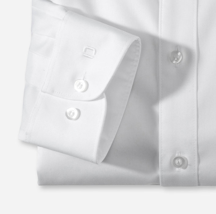 Olymp Camicia olymp bianca slim fit cotone twill stretch facile stiro Prezzo Ridotto