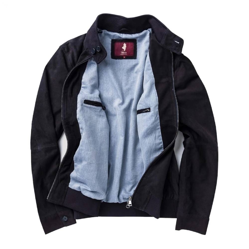 MCS Giacca bomber harrington mcs in pelle scamosciata Presa
