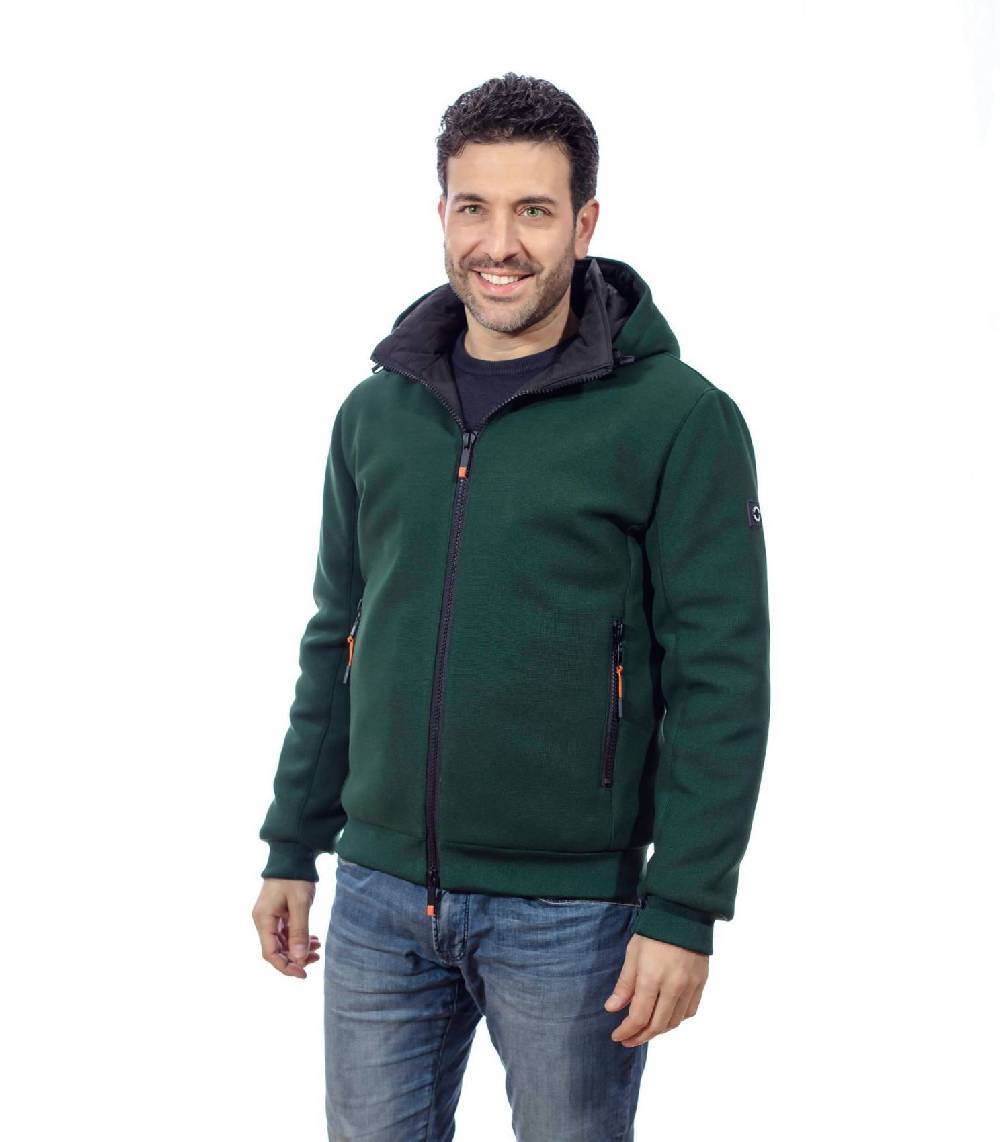 Adimari Giubbino verde adimari con cappuccio Online