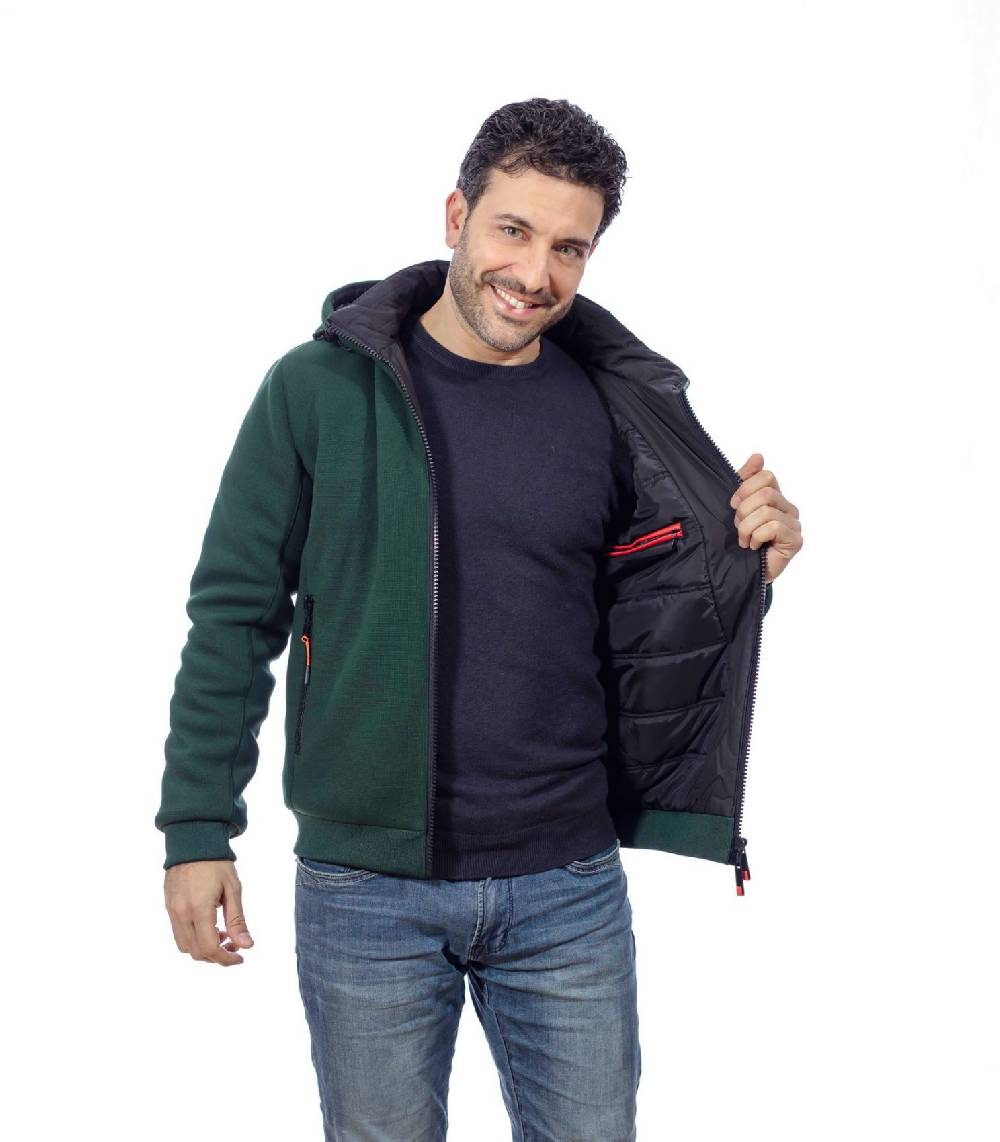 Adimari Giubbino verde adimari con cappuccio Online
