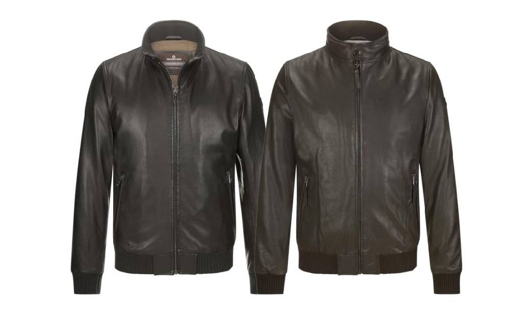 Milestone Bomber giubbino nero in pelle milestone Outlet