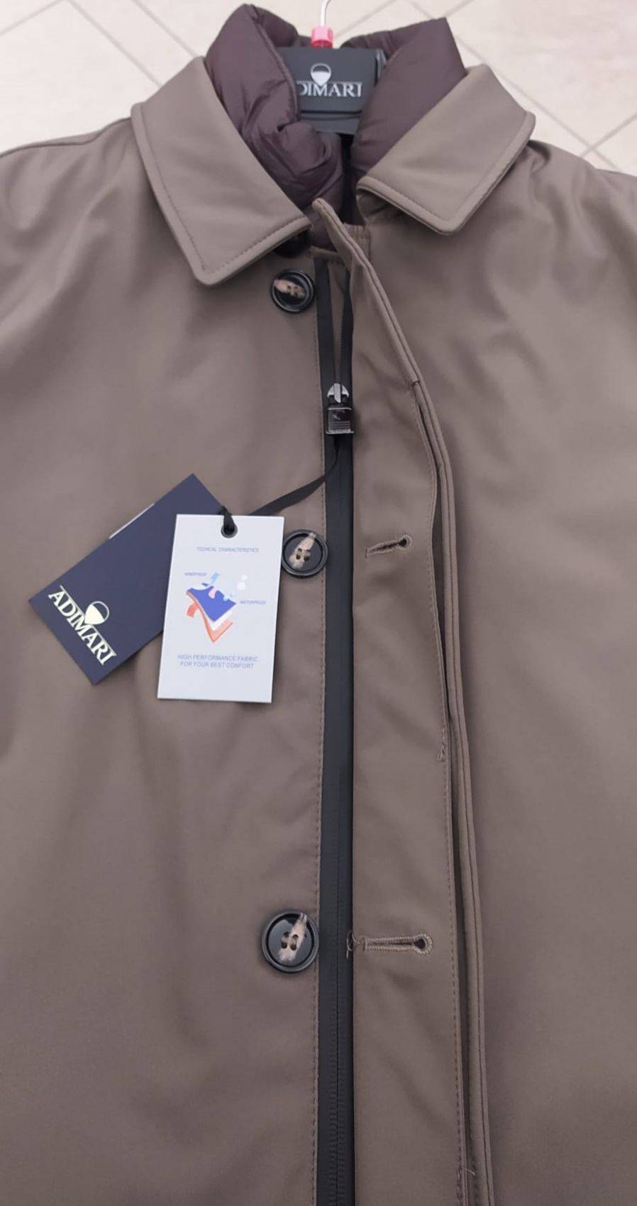 Adimari Trench impermeabile imbottito blu con pettorina anti vento staccabile I Più Venduti