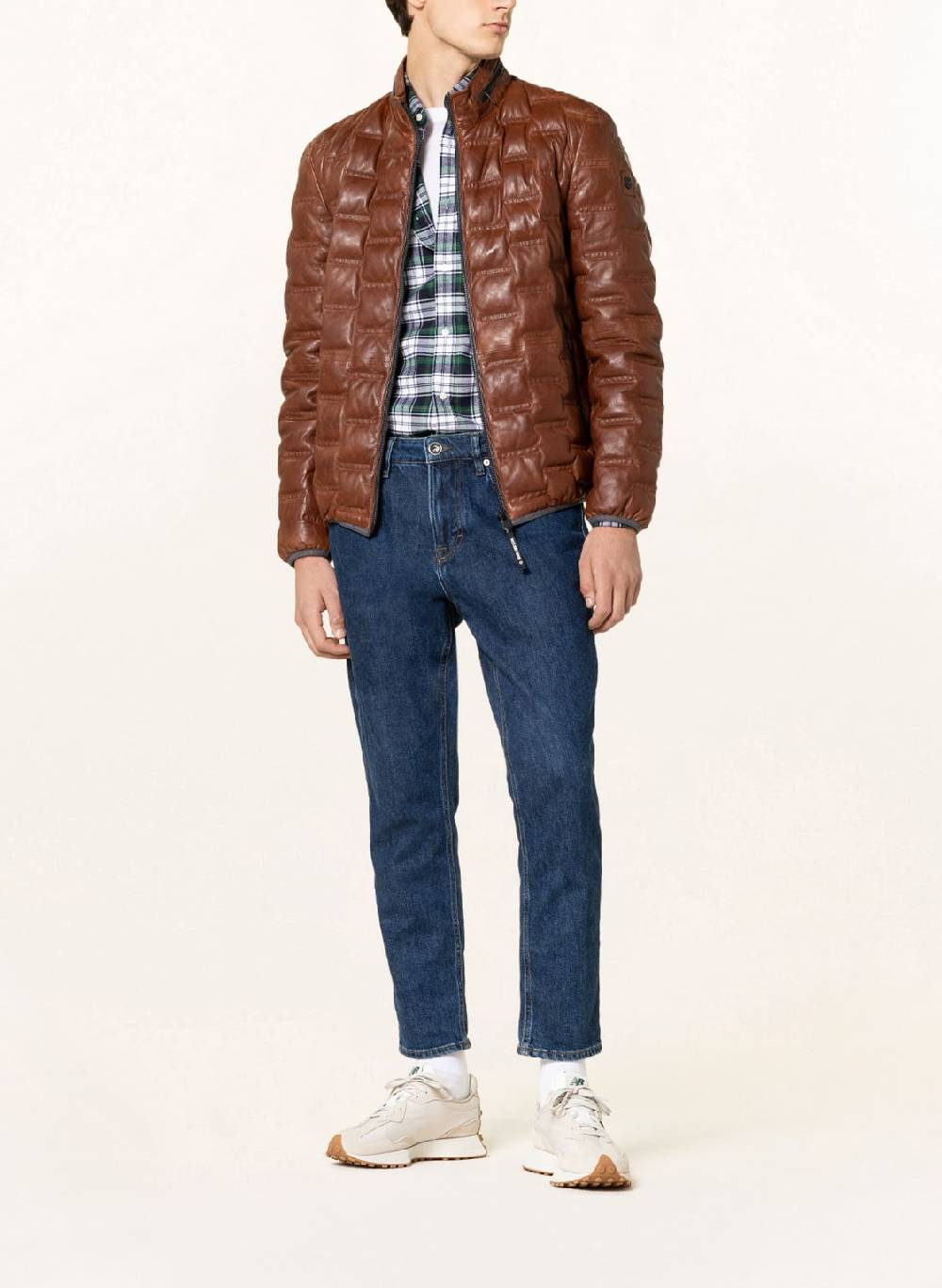 Milestone Giacca cognac trapuntata milestone in nappa di agnello Moda