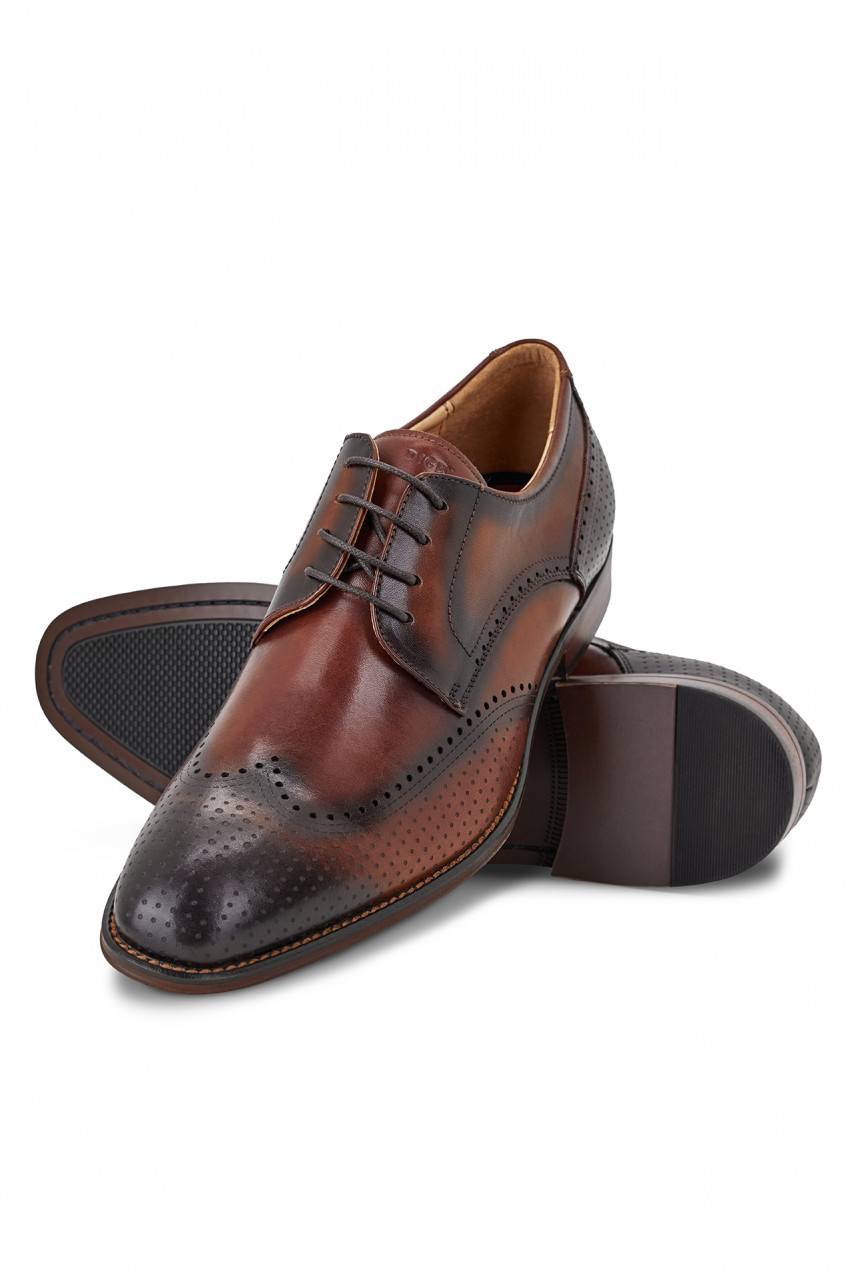 Digel Scarpa derby all'inglese color cognac elegante digel in vera pelle Italy