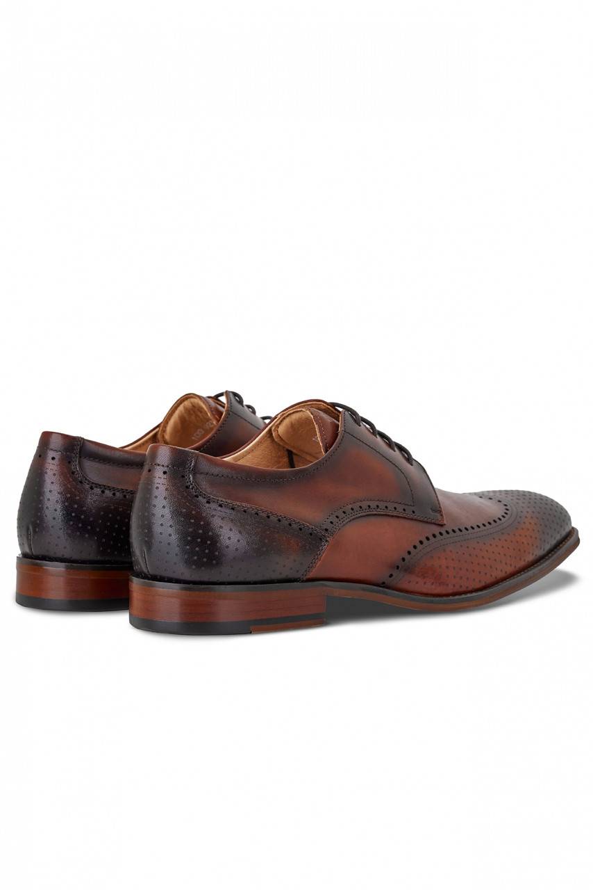 Digel Scarpa derby all'inglese color cognac elegante digel in vera pelle Italy