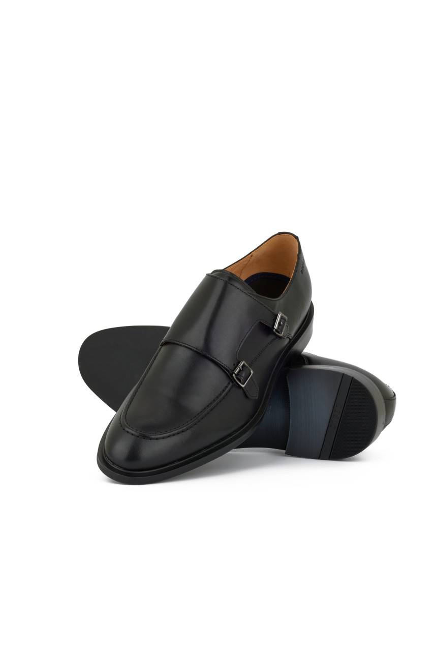 Digel Scarpa digel nera con doppia fibbia in pelle di vitello Vendita