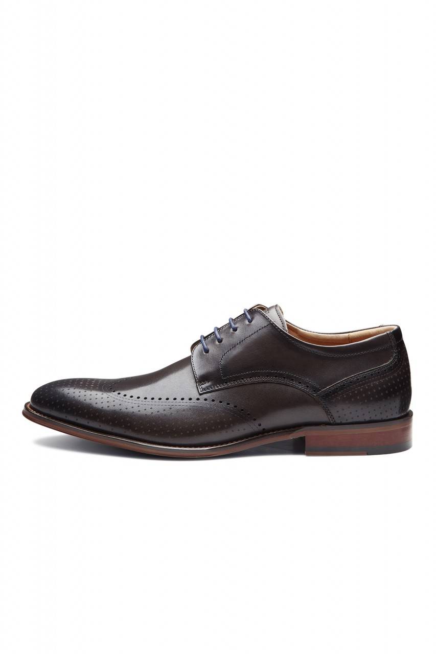 Digel Scarpa derby all'inglese grigio scuro elegante digel in vera pelle Online Outlet