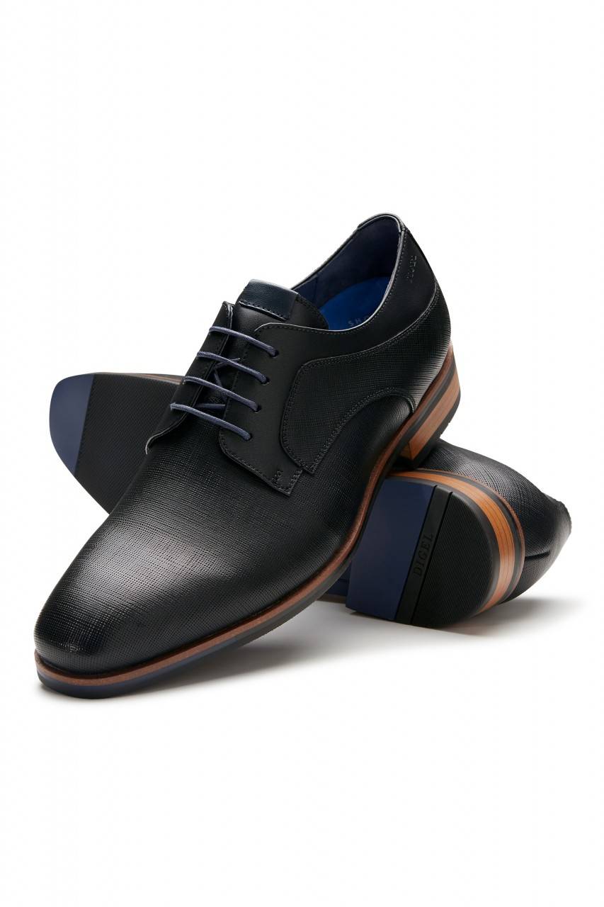 Digel Scarpa elegante derby stringata nera digel in pelle lavorata Qualità Garantita